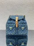 Louis Vuitton Zaino Vintage Pre-Owned Sac à Dos GM in Monogram Denim Blu