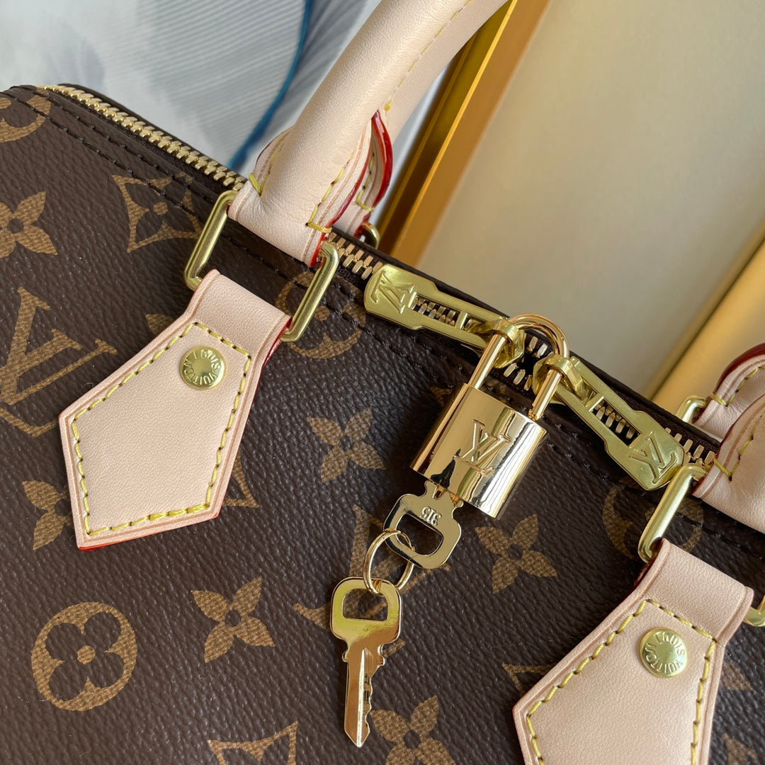 Borsa Speedy Bandoulière 25 - Tela Damier Azur